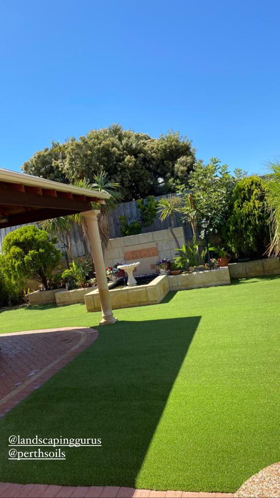 Synthetic grass installation Perth wa Before after Eco landscape supply perth